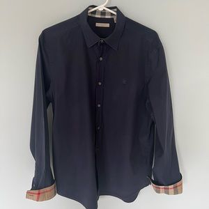 Burberry Brit Navy Oxford w/ Contrast Cuffs